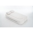 thumbnail image 4 of 3 Seater Convertible Sofa Bed with Chenille Fabric and High-Density Foam, No Assembly Required, Vacuum Packed, Ivory, 4 of 9