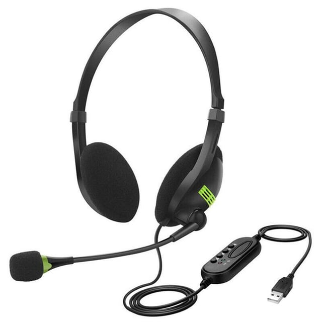 Auriculares USB Auriculares con control por cable Auriculares para computadora portátil con micrófono de reducción de ruido seitruly EL000327-00B