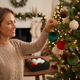 thumbnail image 6 of Hanging Ball Ornaments for Christmas Tree, Plastic Holiday Decorations Set, 6 of 7