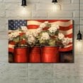 thumbnail image 2 of Modern American Flag Framed Canvas Wall Art for Living Room, 4th of July Large Patriotic Floral Poster for Bedroom, Wrapped Canvas Prints Artwork Americana Pictures Wall Decor P1, 2 of 8
