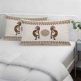 thumbnail image 4 of Boho Ethnic Throw Pillow Cover 20 x 36 Inch Decorative Pillow Cover Orange Ancient Southwest Tribal Art Lumbar Pillowcase Seasonal Rectangle Cushion Case for Couch Sofa Bed Living Room, 4 of 9