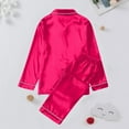 thumbnail image 5 of JIUKE Christms Pajamas for Family Satin Pajamas Button down Sleepwear Long Sleeve Comfy Loungewear Matching Sets, 5 of 6