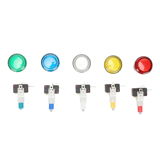 Interruptor de botón pulsador para juegos de arcade, botones pulsadores para juegos de arcade de 32 mm para juegos de máquinas arcade Materiales ecológicos