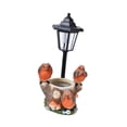 thumbnail image 4 of Estatua de Jardín, Maceta con Luces Solares, Artesanías Modernas, Figura Decorativa de Regalo, Escultura de Resina para Patio, Patio, Exterior., 4 of 8