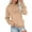 Khaki, variant on Women's Printed Zip Up Hooded Sweatshirt Long Sleeve Ladies Fall Fashion Coat​​