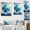 thumbnail image 4 of Designart "Blue Planet Earth I" Earth Floater Framed Canvas Wall Art, 4 of 7