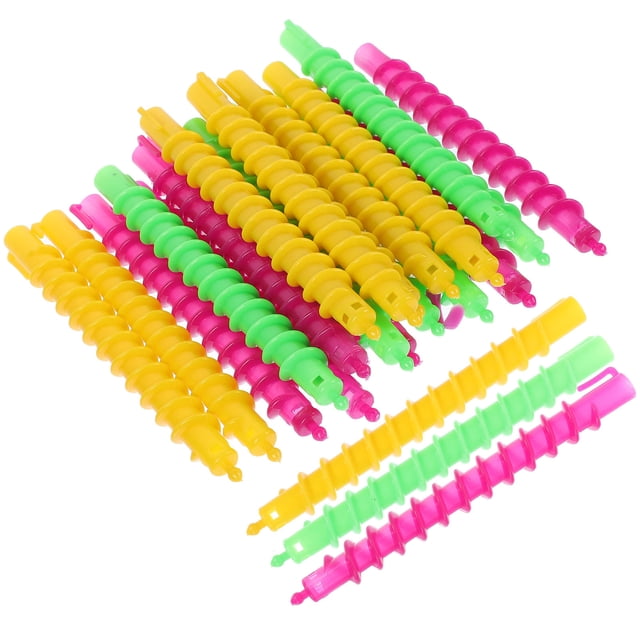 WRITWAA 100Pcs Hair Curling Rods in Assorted Color ABS Material for Spiral Perms