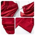 thumbnail image 2 of Pyjama en Satin de Soie pour Femmes Manches 3/4 Ensemble de Détente Deux Pièces, 2 of 5
