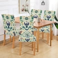 thumbnail image 2 of Yayeee 2 Pack Dining Chair Covers Stretch Parson Chairs Slipcovers Seat Protector, Green Animals Pattern, 2 of 6