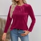 thumbnail image 1 of Ounisa Long Sleeve Shirts for Women Casual Fashion Loose Fit Womens Tops Crewneck Basic Pullover Tunics, 1 of 9