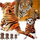 thumbnail image 1 of Disfraz de tigre para perro, mono de Halloween, sudadera con capucha, disfraz cálido para mascotas (L grande, tigre), 1 of 5