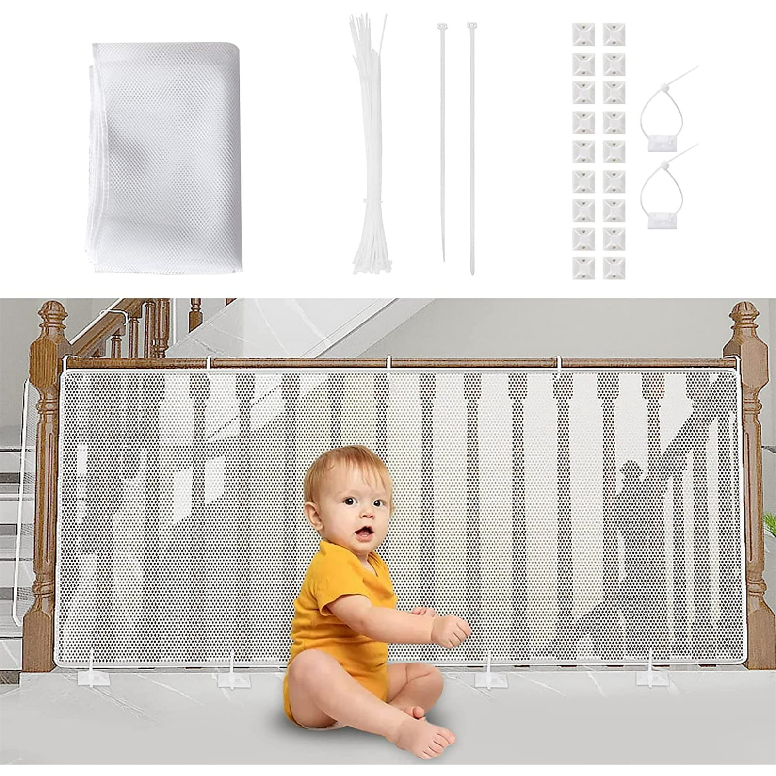 Baby Banister Guard, Child Rail Balcony Guarding Net Safety Stairway