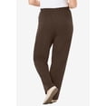 thumbnail image 2 of Woman Within Plus Size Petite 7-Day Knit Ribbed Straight-Leg Pull-On Pants, 2 of 6