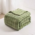 thumbnail image 6 of Qiweii Solid Color Flannel Rabbit Hair Blanket Heavy Velvet Fabric For Nap Sofa Bed Warm Cover Blanket, 6 of 8