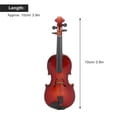 thumbnail image 5 of NFTIGB 1/6 Scale Wooden Violin Model Miniature Dollhouse Accessory Decoration Ornament Instrument Toy Set with Case and Stand, 3.9 Inches, 5 of 9