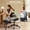 Black, variant on Pinmoco Ergonomic Adhd Chair with Backwards Comfort, PU Leather Cross Legged Office Chair, Extra Wide Swivel for Home Office, Black