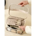 thumbnail image 4 of Large Clear Makeup Bag Big Pink Travel Cosmetic Bag On-the-go Toiletry Bag with Handle Transparent Toiletries Bags Pouch for Purse Orangizer for Daily Essentials White, 4 of 9