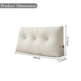 thumbnail image 6 of Lovote Wedge Headboard Reading Pillow 39" x 15.7" x 4.7" Triangular Bolster Backrest Support Cushion for Bed, Sofa, Daybed, White, 6 of 6