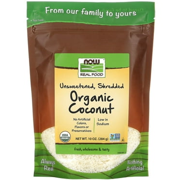NOW Foods - NOW Real Food Unsweetened, Shredded Organic Coconut - 10 oz.