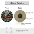 thumbnail image 3 of Wall Clock Decorative - Camping RV Welcome Print 2D Vintage Wall Clocks Battery Operated Silent Non-Ticking for Bedroom, Living Room, Kitchen, Office, Classroom, 10 Inch, 3 of 7