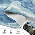 thumbnail image 6 of Yayeee Runner Rug for Bedroom 2'x6' Machine Washable Hallway Non Slip Mat, Blue Watercolor Ocean Waves, 6 of 8