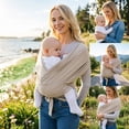 thumbnail image 5 of Baby Wrap Carrier, Easy to Wear Infant Carrier Slings, Lightweight Hands Free Baby Sling, Adjustable Baby Carriers for Newborn to Toddler 8-35 lbs, 5 of 5