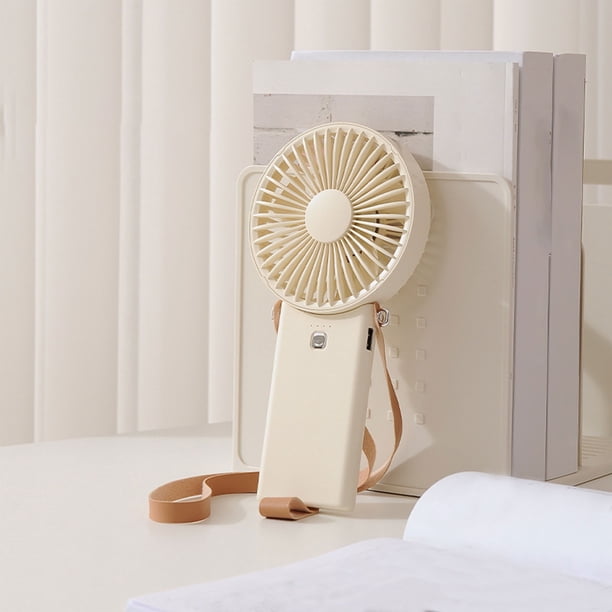 Ventilador portátil de exterior con carga USB, plegable, silencioso y de gran volumen, ideal para escritorio.