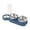 Dark Blue, variant on 10x6.3x5.7 Inch 2 in 1 Pet Bowl, Cat Food and Water Bowl Set, Stainless Steel Cat Food Bowls, Pet Dish and Automatic Water Dispenser Feeding Station for Small or Medium Sized Dogs