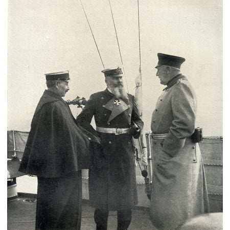 Kaiser Wilhelm Ii 1859-1941 Emperor Of Germany And King Of Prussia 1888-1918 Helmuth Von Moltke (1848-1916) German Army Chief Of Staff 1906-1914 And Admiral Alfred Von Tirpitz (1849-1930)