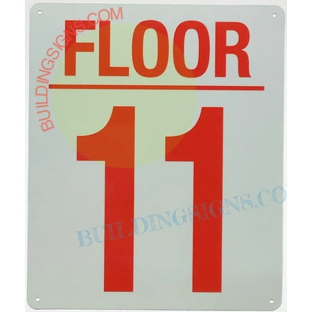 

11 FLOOR SIGN (10x12 White Aluminum) -ref21022