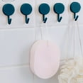 thumbnail image 5 of Adhesive Hooks for Hanging 5 Pack,Heavy Duty Wall Hooks 13 lbs Plastic Self Adhesive Sticky Hooks Waterproof Bathroom Hooks Transparent Sticky Hooks for Kitchen Glass Door, 5 of 6