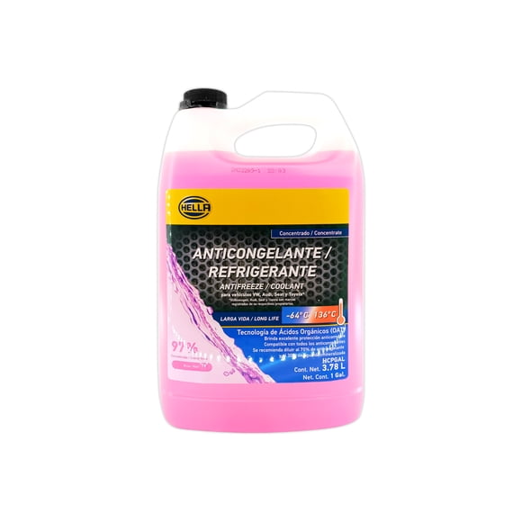Anticongelante Hella 97% Rosa 1Gl (3.78L) Concentrado