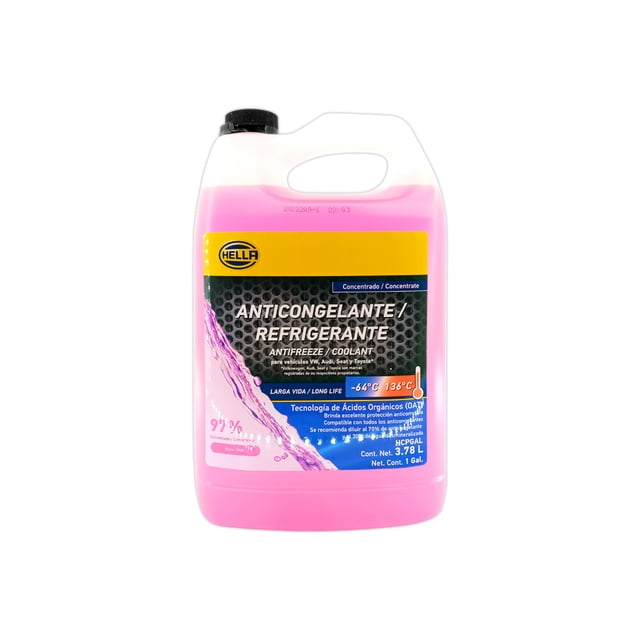 Anticongelante Hella 97% Rosa 1Gl (3.78L) Concentrado