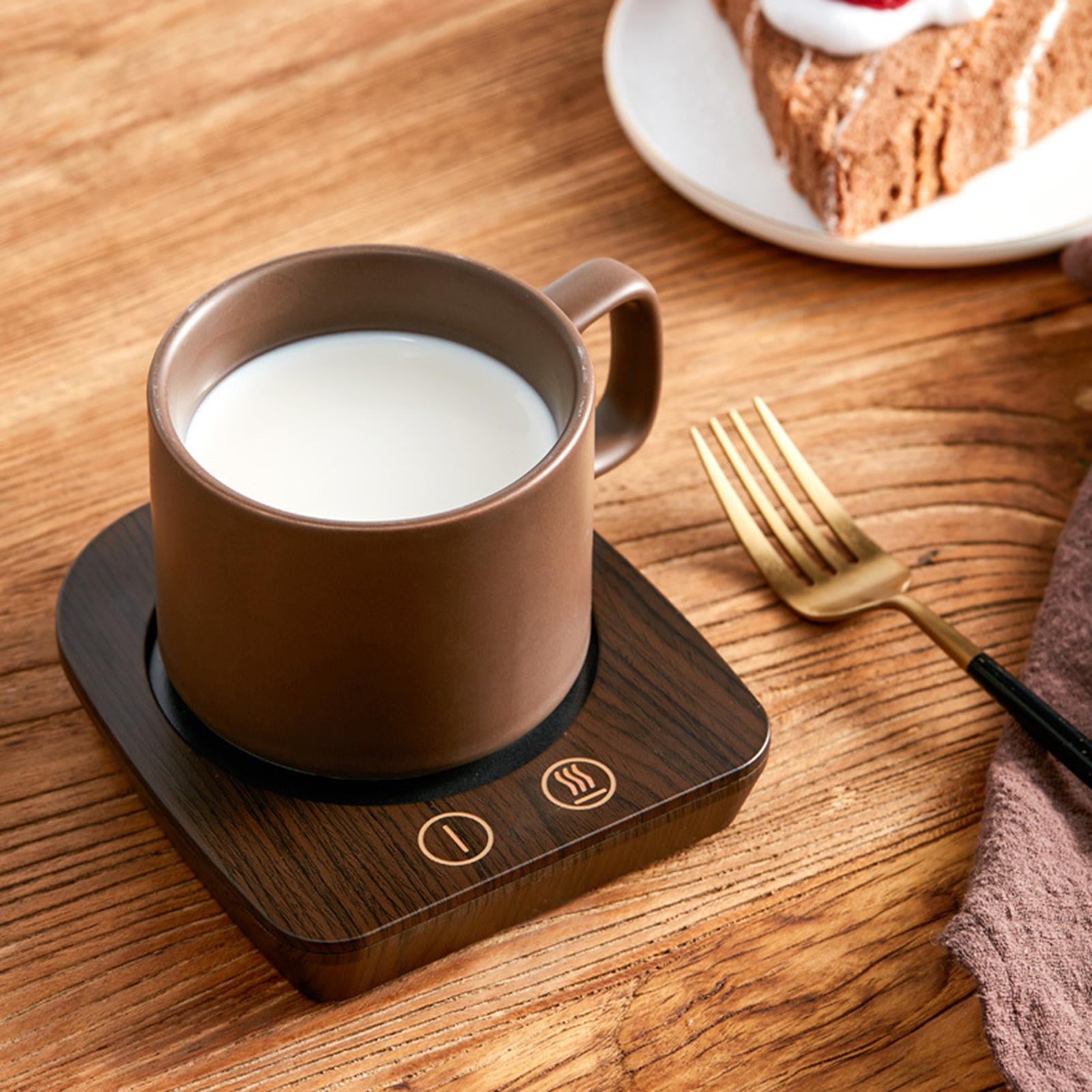3-in-1 Auto Shut Off Electric Beverage Mug Warmer Plate Milk Constant Temperature 131℉/55℃ for Office/Home to Warm Tea Coffee Mug Warmer QI Wireless Charger & Coffee Mug Warmer & Mirror 