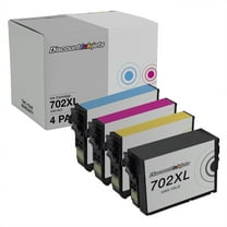 DI Ink Cartridges for Epson 702XL 702 XL HY (Black, Cyan, Magenta, Yellow) Compatible with Epson WorkForce: WF-3720 WorkForce Pro: WF-3720, WF-3730, WF-3733