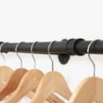 thumbnail image 3 of UU&T Industrial Pipe Clothing Rack, 72.5'' Wall Mounted Clothes Rack Coat Hanger Multi-Purpose Sturdy Hanging Rod for Clothing Storage for Small Space, Metal, 3 of 9