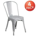 thumbnail image 4 of Commercial Grade 4 Pack Silver Metal Indoor-Outdoor Stackable Chair, 4 of 9