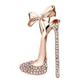 thumbnail image 2 of Soumake Women Rhinestone Inlaid High Heel Shoe Brooch Pin Corsage Lapel Jewelry Gift, 2 of 8
