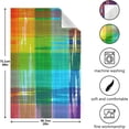 thumbnail image 3 of GZHJMY Rainbow Tie-dye Plaid Kitchen Towel, Dish Towels Quick Drying Tea Towels Absorbent Hand Towels for Kitchen Sink Dinner Table 28 x 18 Inches, Set of 1, 3 of 7
