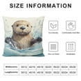 thumbnail image 5 of COMIO  Fall Funny Sea Otter Decorative Throw Pillow Covers Soft Square Cushion Case Pillow Cases for Farmhouse Home Couch Sofa Decor, Pillows Decorations, 5 of 5