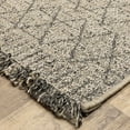 thumbnail image 2 of Oriental Weavers Gillian Indoor/Outdoor Rug - 5560J - 5'3" x 7'3" - in Beige/ Black - Classic Casual Style, Water, Stain and Fade Resistant, Hose Clean, Patio, Outdoor Living Area Rug, 2 of 5