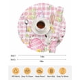 thumbnail image 6 of 13 Inch Round Placemats Set of 6, Pink Easter Non Slip Heat Insulation PP Table Mats, Spring Easter Bunny Eggs Floral Buffalo Plaid Washable Place Mats for Kitchen Dining Party Table Decor, 6 of 7