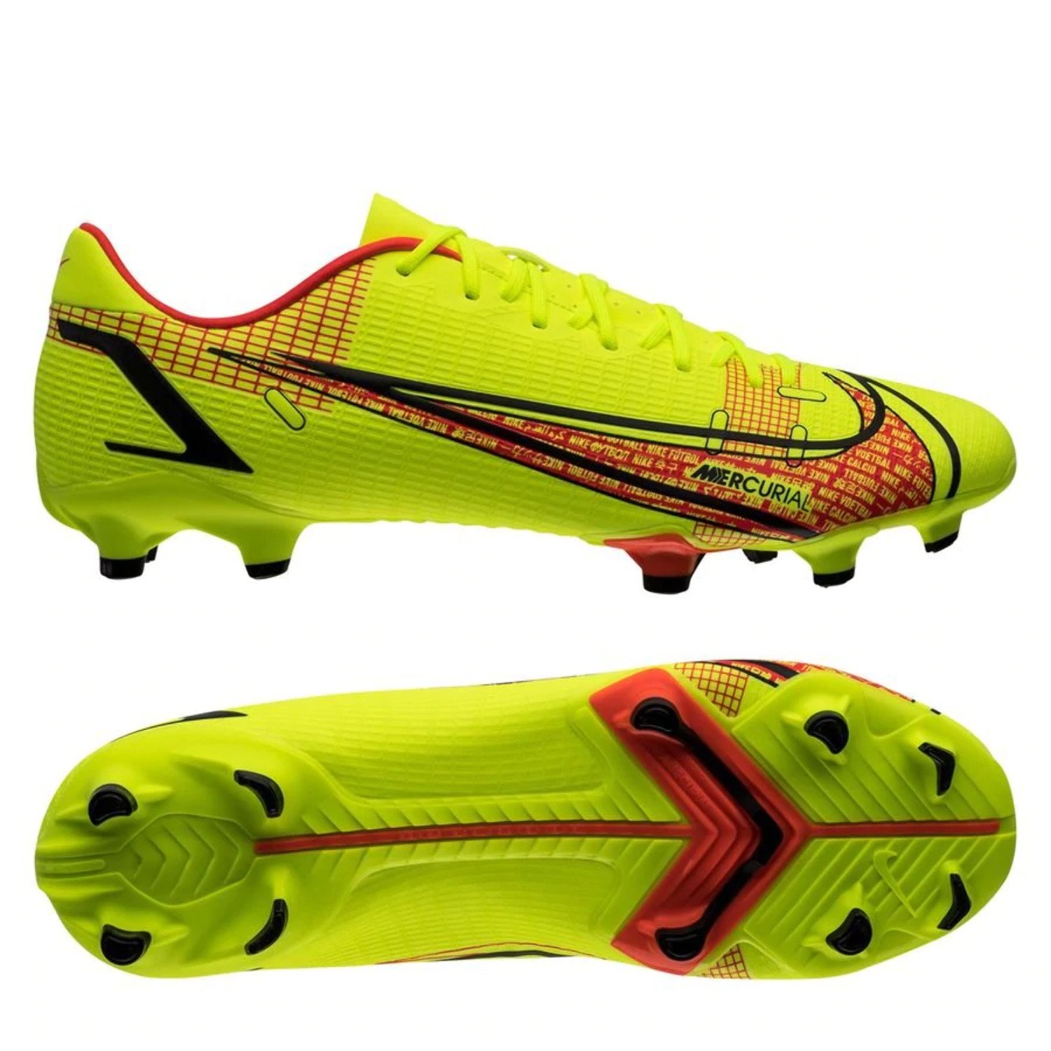 Nike Mercurial Vapor 14 Academy FG/MG Soccer Shoes (Volt/Crimson