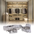thumbnail image 4 of Bisagra para puerta de armario, bisagra de cierre suave, acero inoxidable, 2 juegos, silenciosa, resistente con tornillo para accesorios de hardware ANGGREK 2038714, 4 of 8