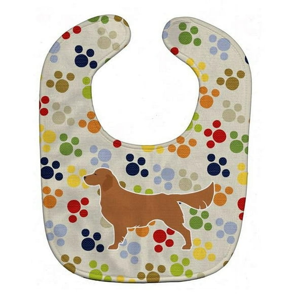 Carolines Treasures BB6309BIB Golden Retriever Pawprints Baby Bib