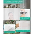 thumbnail image 4 of No Hook Shower Curtain with Snap in Liner, Hand Drawn Animal Green Peacock Hotel Shower Curtains for Bathroom, Washable Shower Curtain Liner Set with Mesh Top Window, 72"x96", 4 of 6