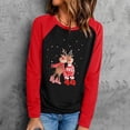 thumbnail image 2 of Camisas de manga larga ligeras con cuello redondo de Navidad para mujer Camisas de túnica de otoño para mujer Tops de otoño Pompotops FGAJ10262, 2 of 6