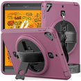 thumbnail image 1 of Funda de TPU + PC a prueba de golpes para tableta con soporte, ranura para bolígrafo y correa para el hombro para iPad Mini 2019 / Mini 4 (rosa oscuro), 1 of 5