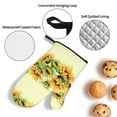 thumbnail image 3 of Pofeuu Sunflowers On A Yellow Background Print Oven Mitts and Pot Holders 4 pcs Set,High Heat Resistant 500 Degree Extra Thicken Long Kitchen Cotton Oven Glove for Cooking, 3 of 6