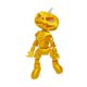 thumbnail image 4 of Decoración de calabaza luminosa de Halloween Macarena escultura de juguete dorado 15 cm x 11 cm x 4 cm, 4 of 8